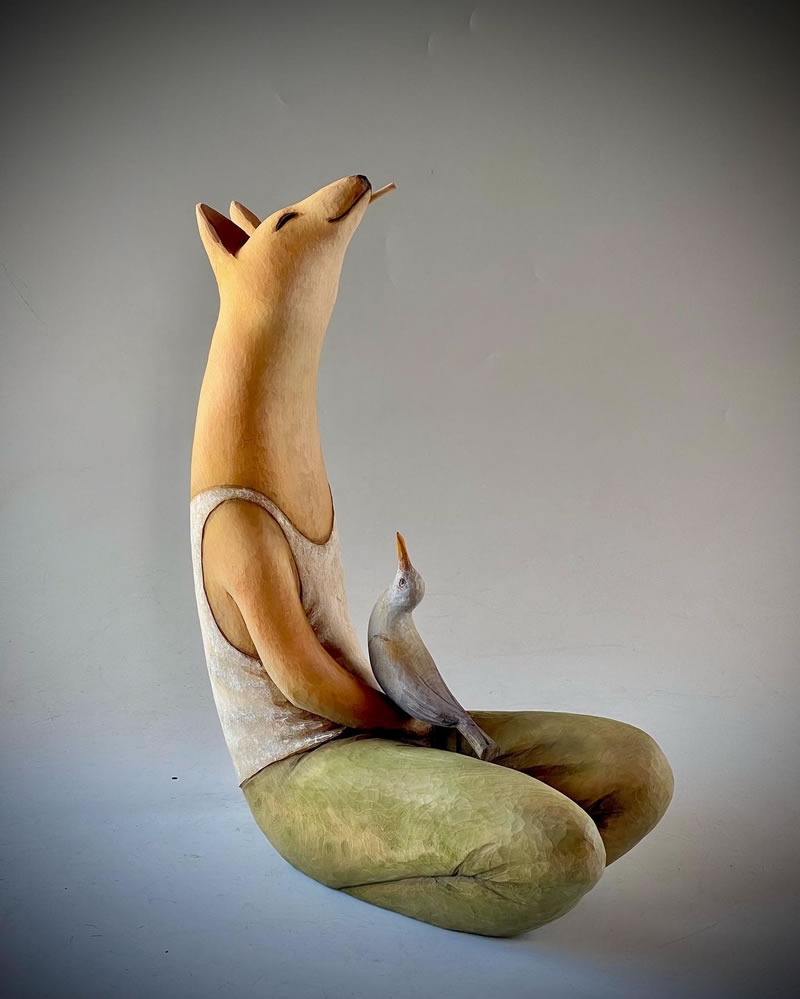 Sculptures d'animaux en bois par Nikichi