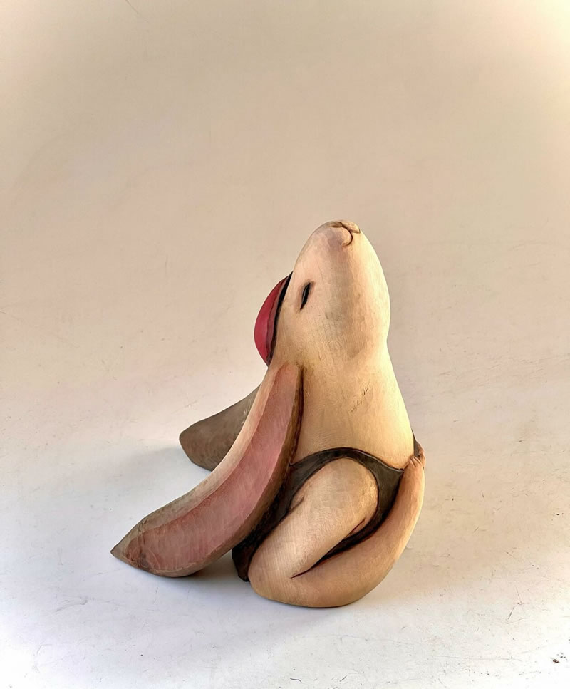 Sculptures d'animaux en bois par Nikichi