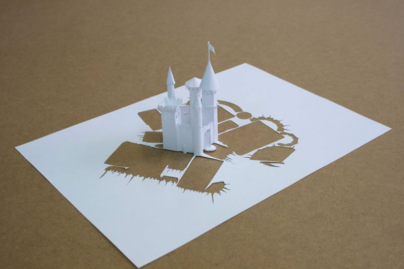 Sculptures architecturales en papier par Peter Callesen