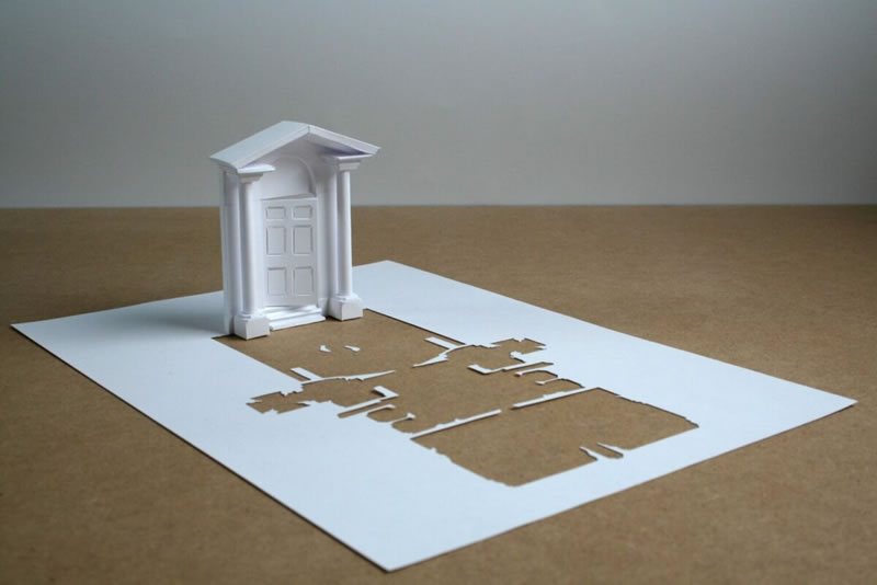 Sculptures architecturales en papier par Peter Callesen