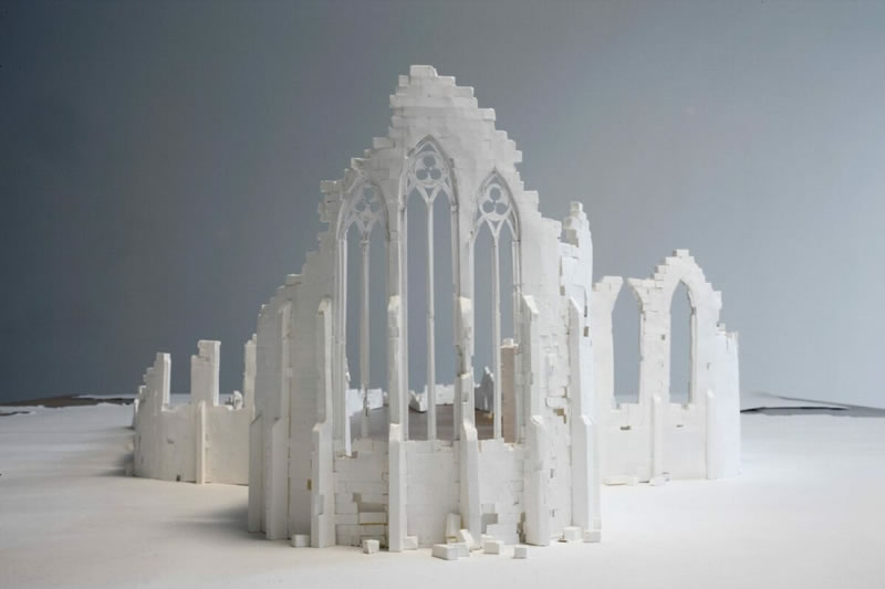 Sculptures architecturales en papier par Peter Callesen