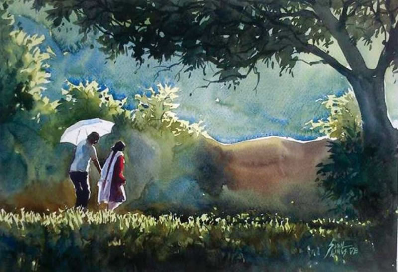 Watercolor Paintings By Sunil Linus De