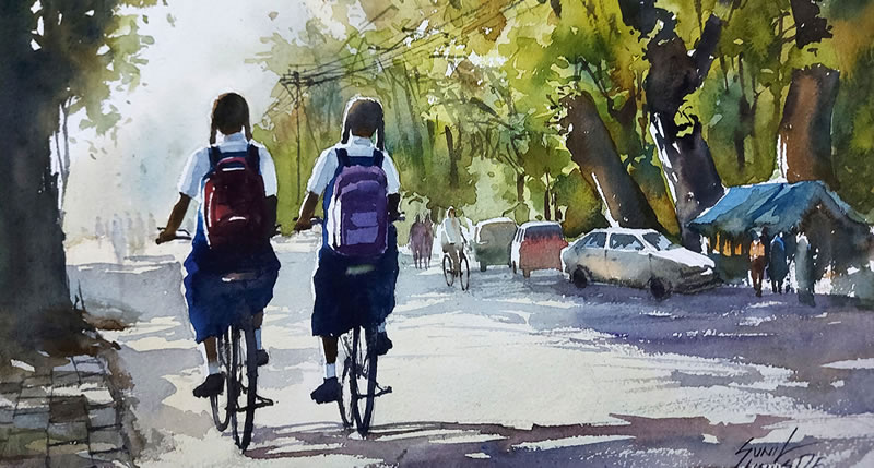 Watercolor Paintings By Sunil Linus De