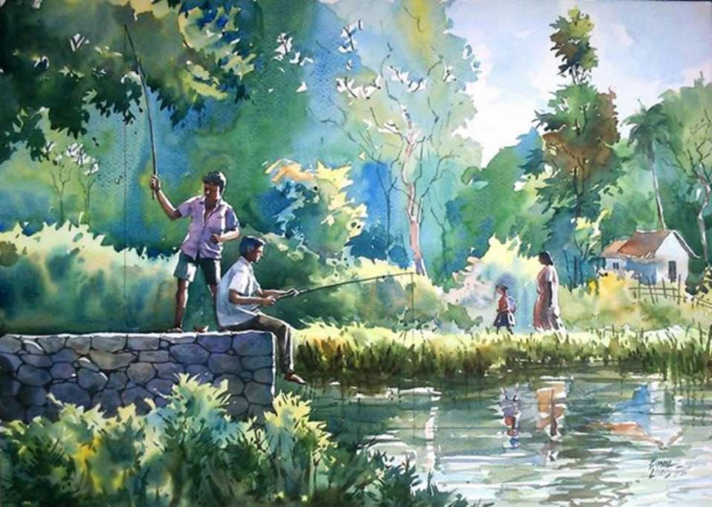 Watercolor Paintings By Sunil Linus De