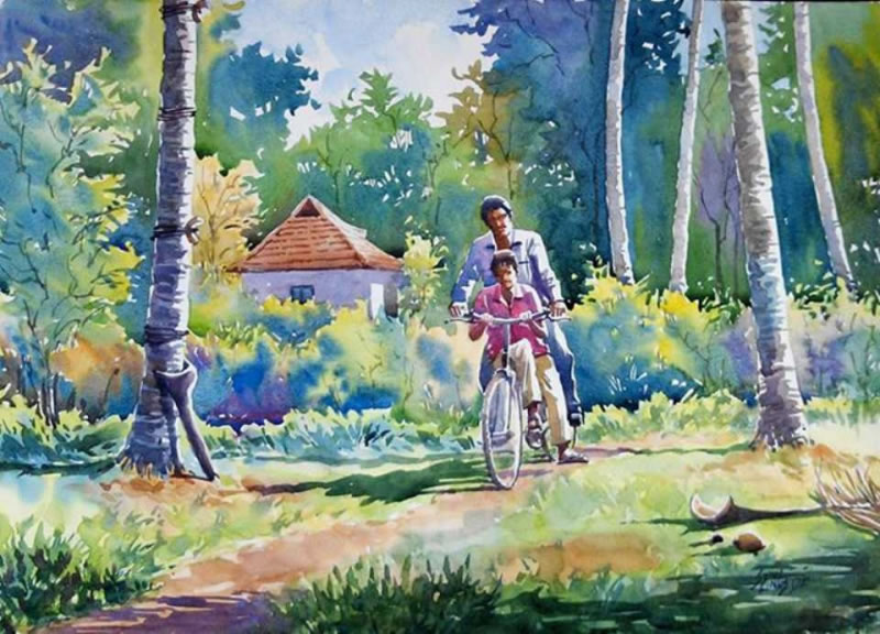 Watercolor Paintings By Sunil Linus De