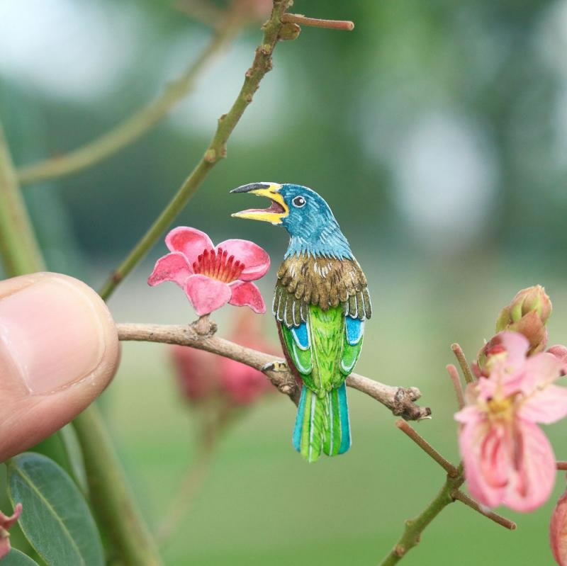 Belles œuvres d'art miniatures de Nayan et Vaishali