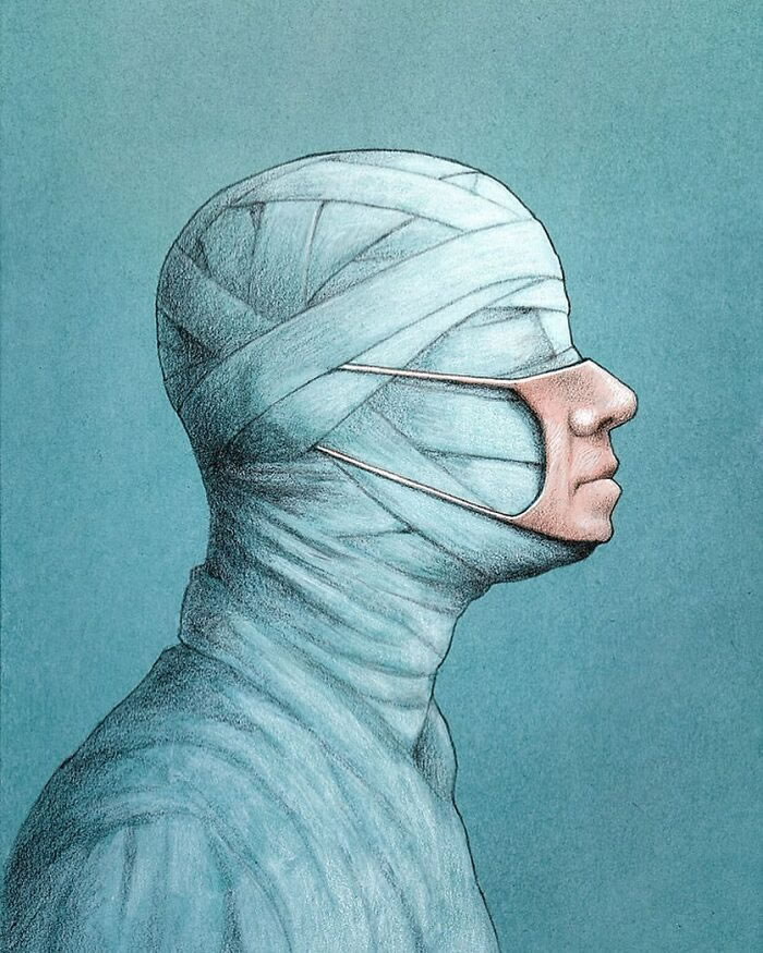 Illustrations satiriques sur la société par Pawel Kuczynski