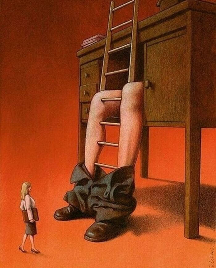 Illustrations satiriques sur la société par Pawel Kuczynski