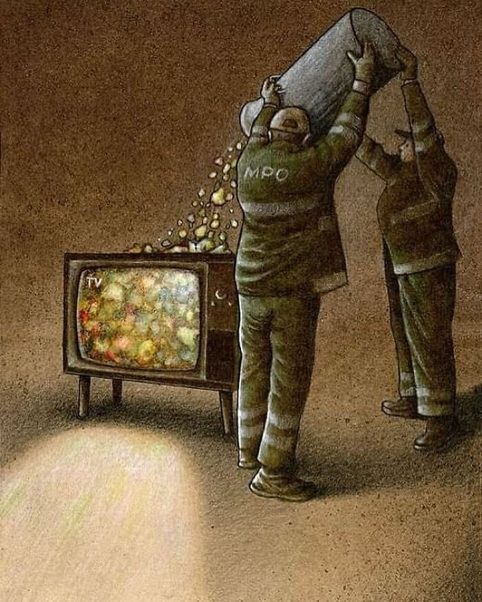 Illustrations satiriques sur la société par Pawel Kuczynski