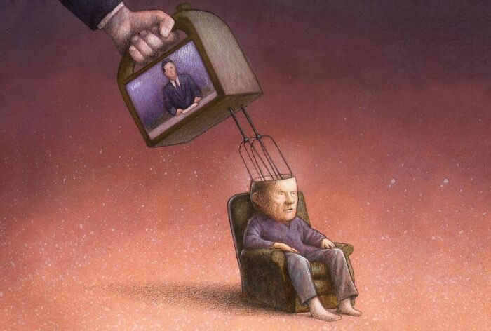 Illustrations satiriques sur la société par Pawel Kuczynski