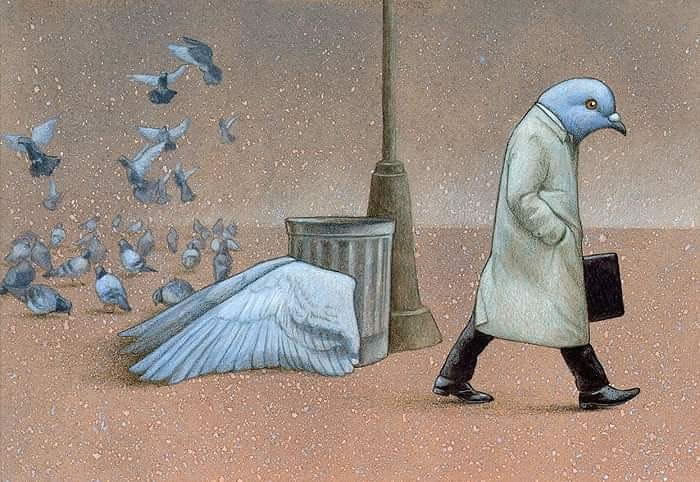 Illustrations satiriques sur la société par Pawel Kuczynski