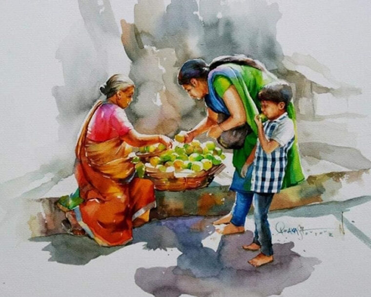 Indian Artist Prakashan Puthur Creates Stunning Watercolor Paintings Of ...