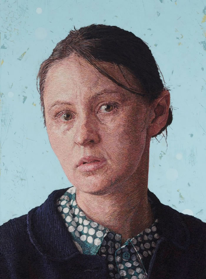 Realistic Embroidered Portraits By Cayce Zavaglia