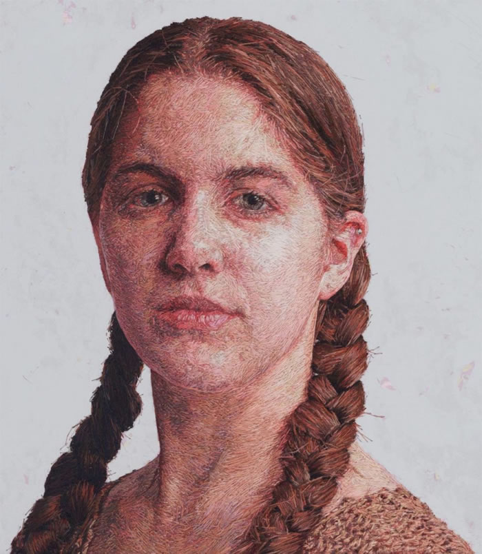 Realistic Embroidered Portraits By Cayce Zavaglia