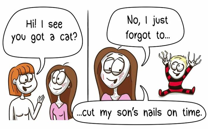 Everyday Moments Of Motherhood Comics By Yulia Enslinger