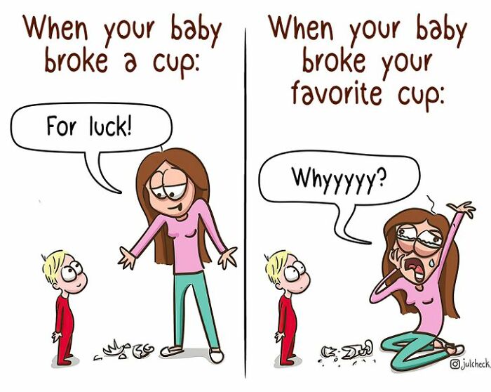 Everyday Moments Of Motherhood Comics By Yulia Enslinger