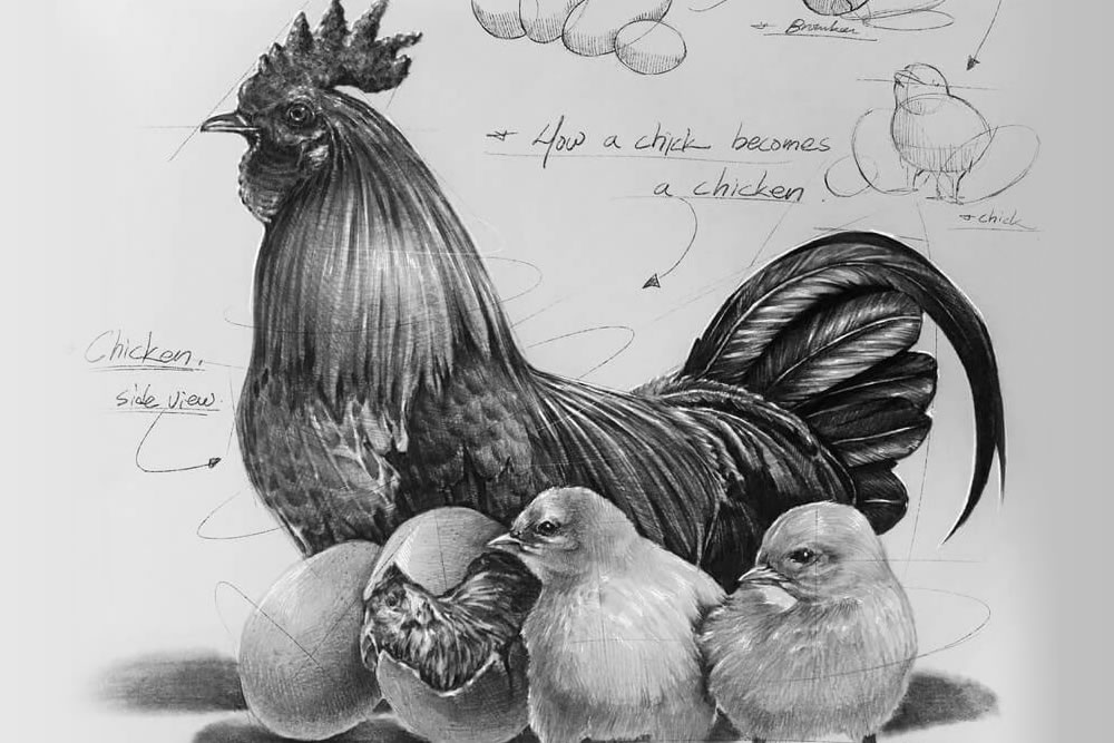 Sketches and Realistic Drawings by Gi Chin Nom