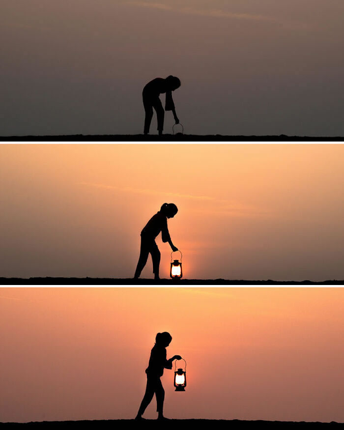 People’s Silhouettes During Sunset By Krutik Thakur
