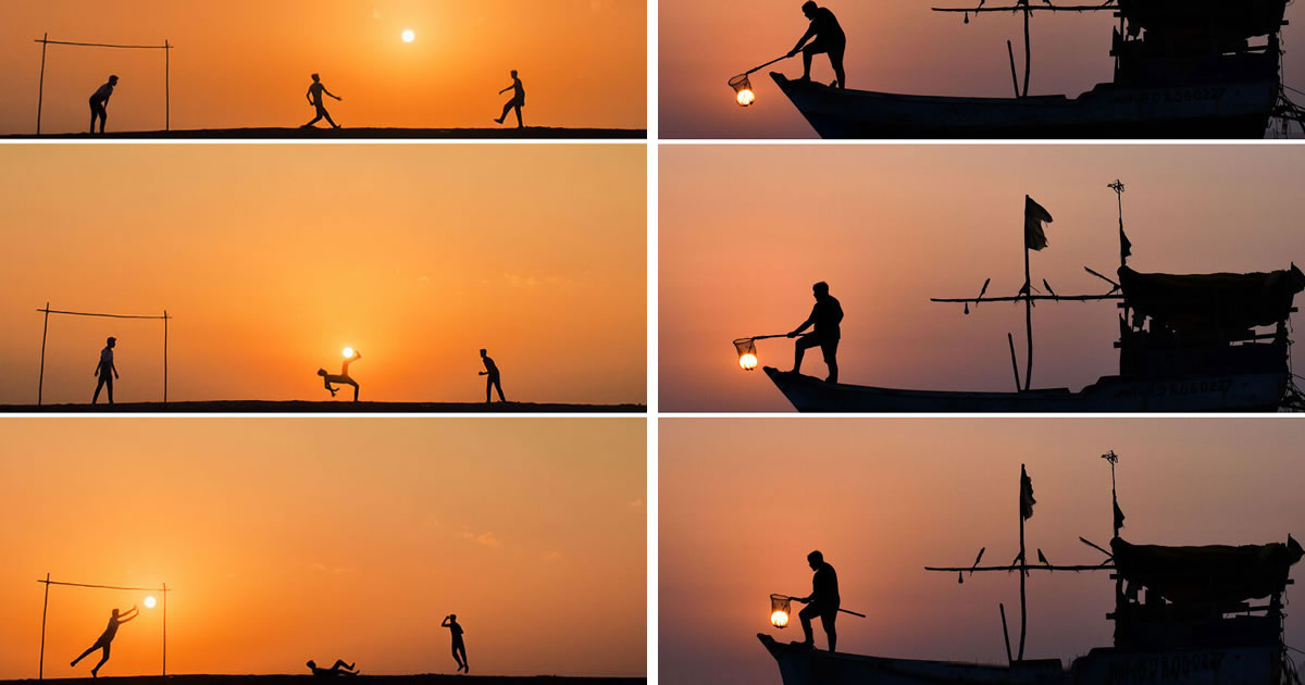 Photographer Krutik Thakur Captures People’s Silhouettes And Stories During Sunset