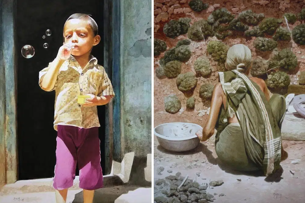 Artist Raghunath Sahoo Creates Wonderful Watercolor Paintings Of Indian Village Life