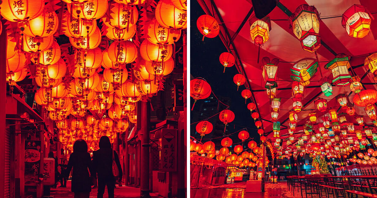 Japanese photographer Yuichi Yokota Captures A beautiful Lantern Festival In The Snow