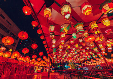 Japan Lantern Festival In The Snow By Yuichi Yokota