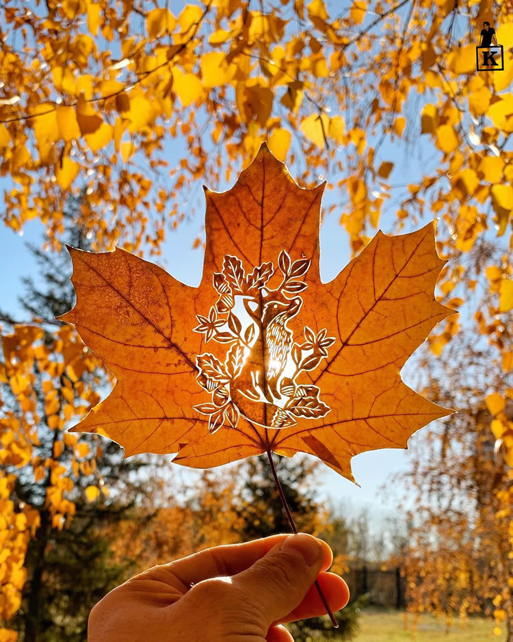 Leaf Cut Art by Kanat Nurtazin