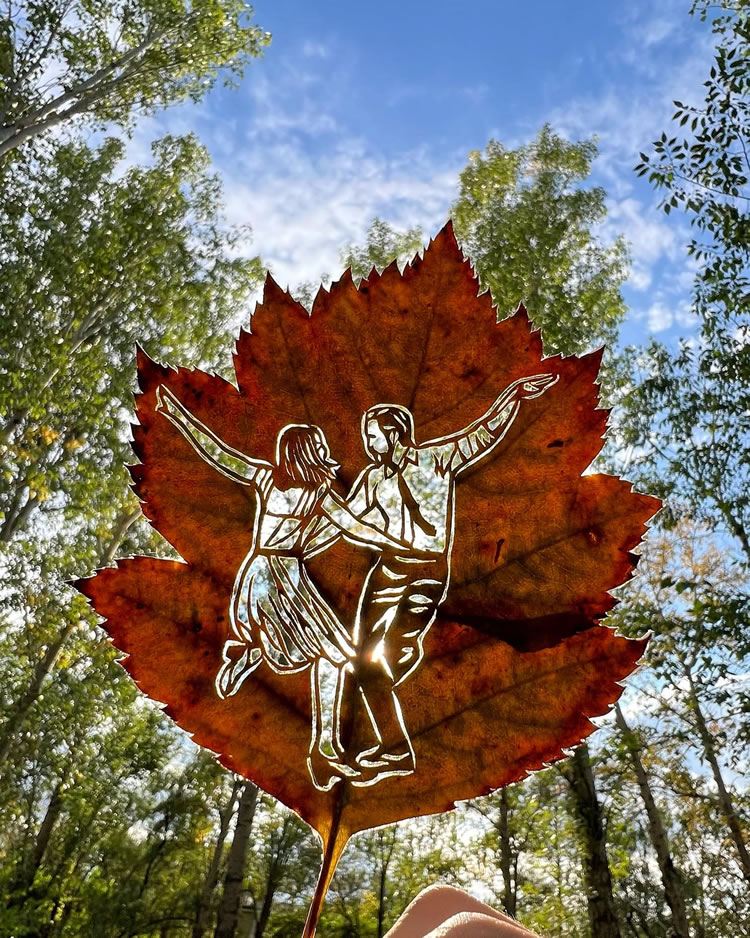 Leaf Cut Art by Kanat Nurtazin