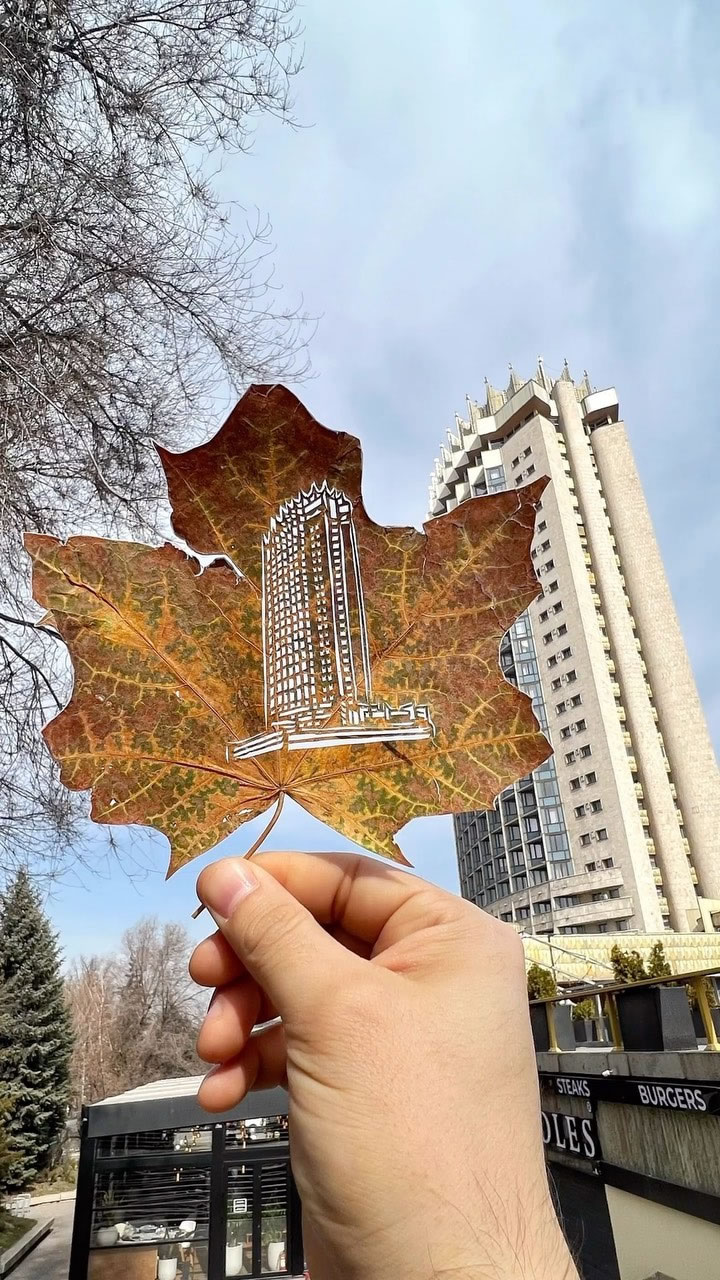 Leaf Cut Art by Kanat Nurtazin