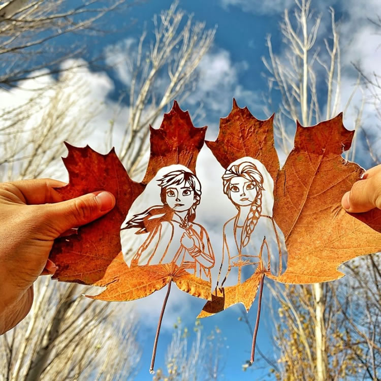 Leaf Cut Art by Kanat Nurtazin