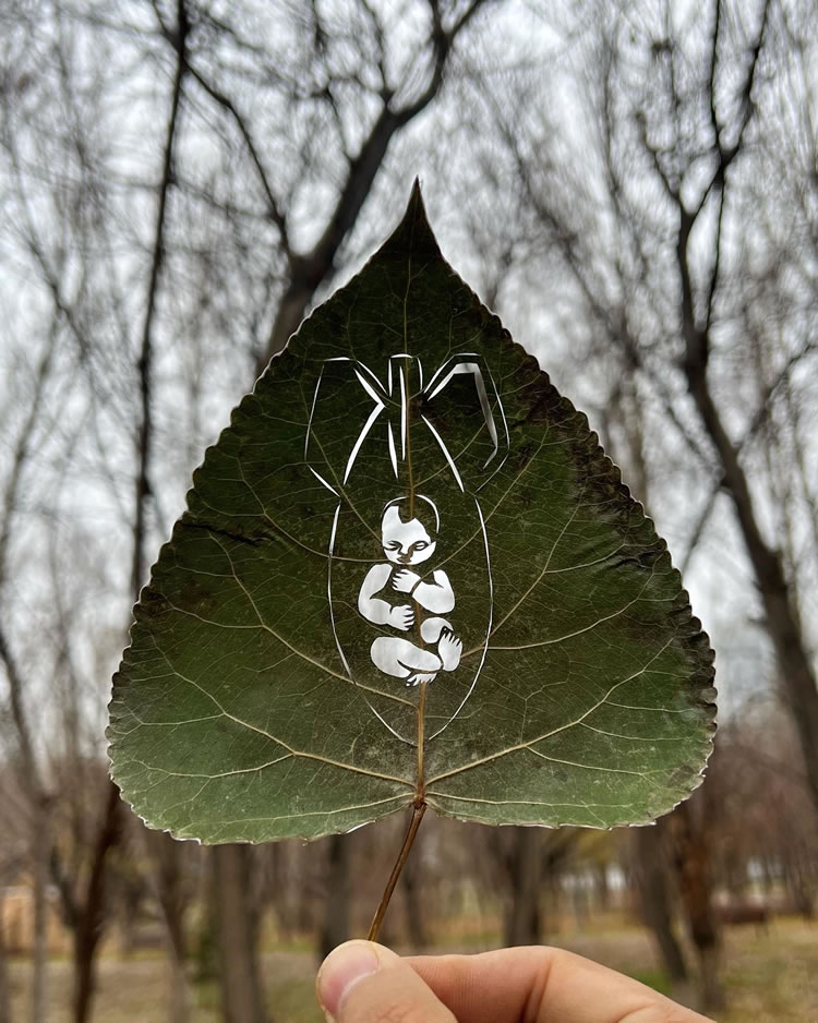 Leaf Cut Art by Kanat Nurtazin