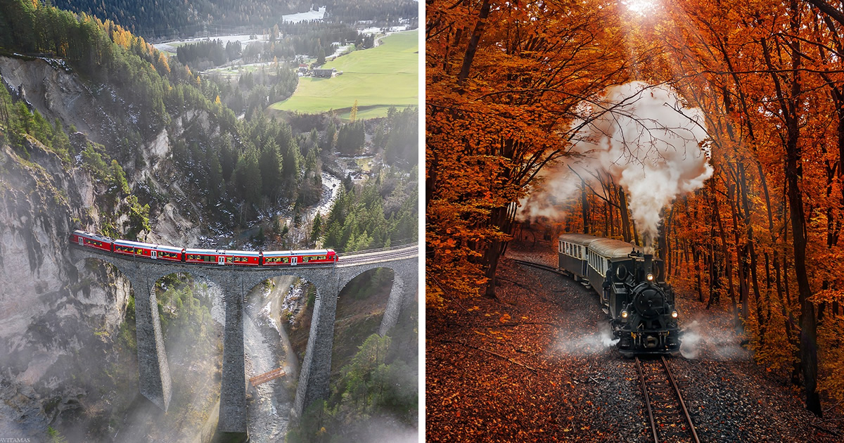 Photographer Tamás Rizsavi Captures Stunning Train Photographs In Enchanting Locations