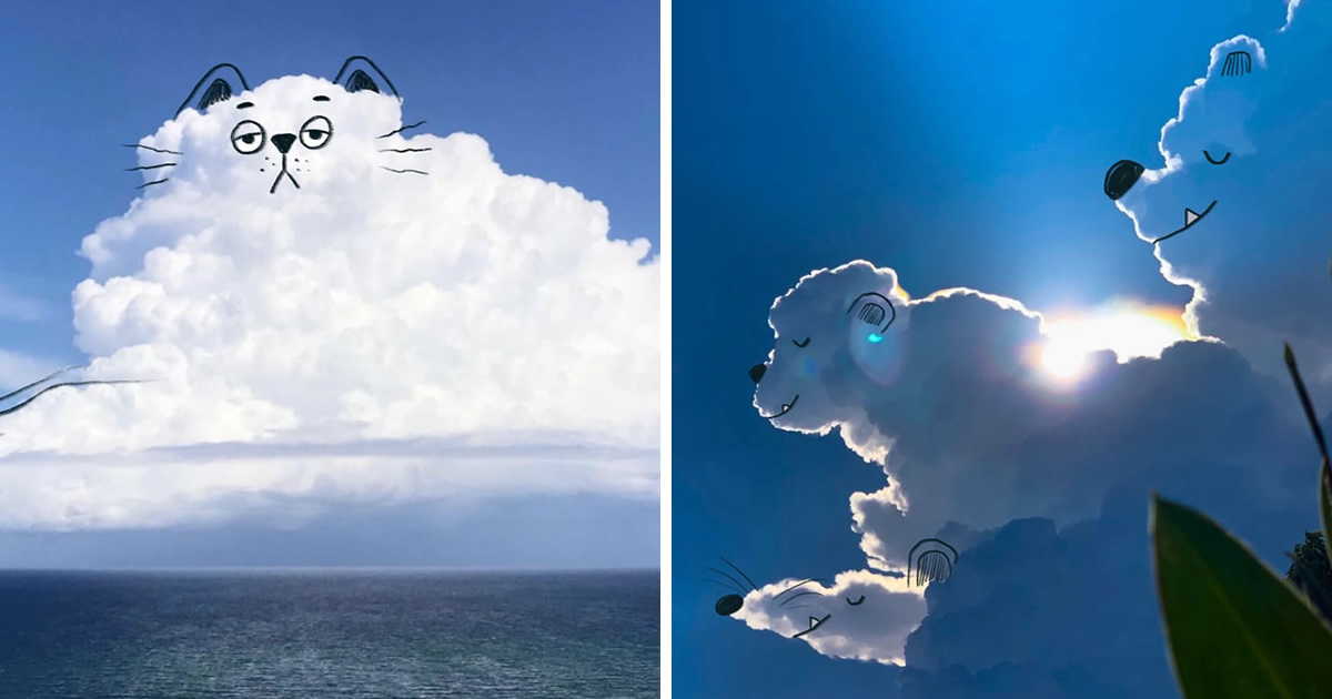 Artist Chris Judge Creates Funny Doodles Of Clouds That Makes Everybody Smile (New Pics)