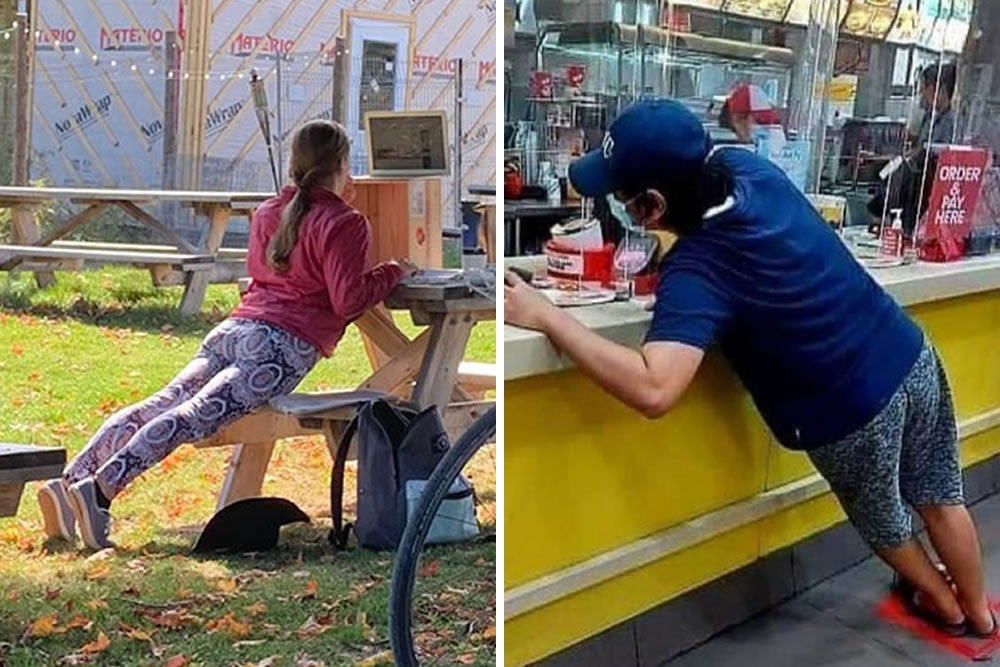 People Standing Weirdly In Public