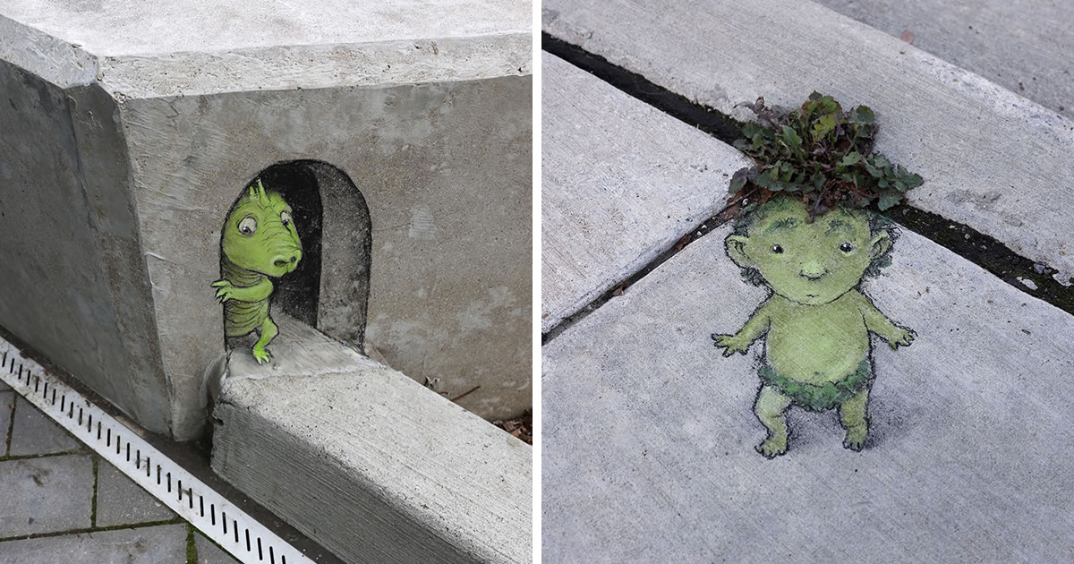 Artist David Zinn’s Enchanting Transformation Of Sidewalks Into Whimsical Street Art