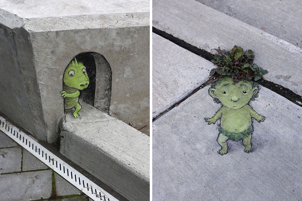 Artist David Zinn s Enchanting Transformation Of Sidewalks Into Artist David Zinn s Enchanting Transformation Of Sidewalks Into