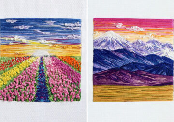 Embroidery Art Of Landscapes by Artist Carolina