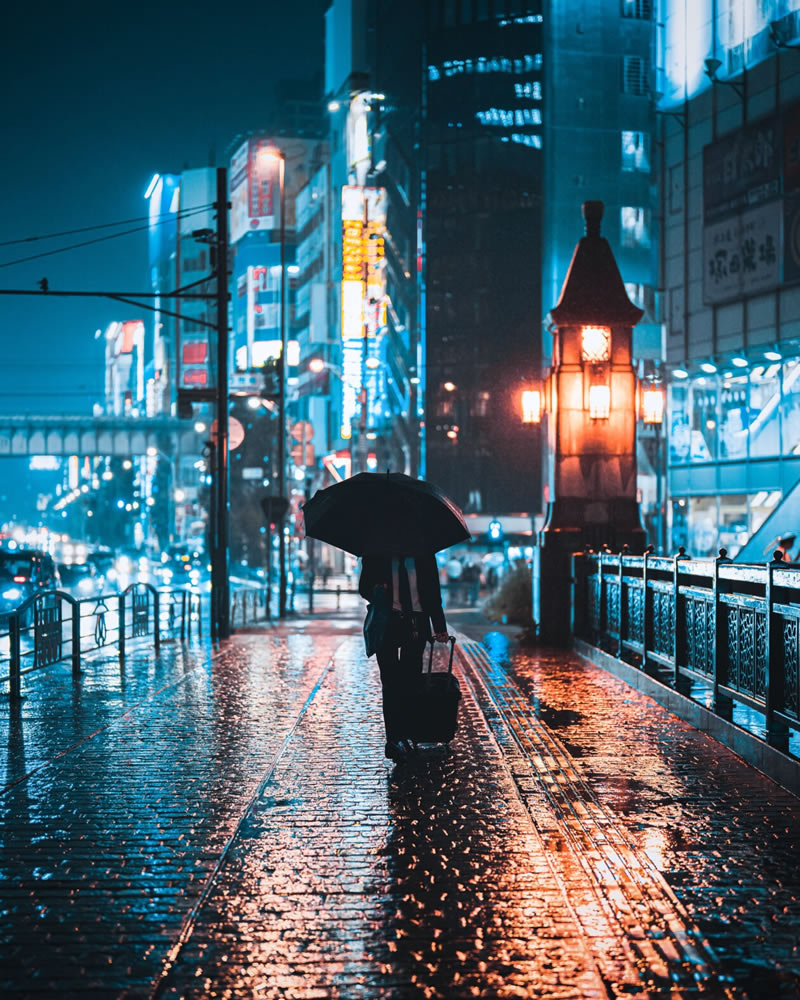 The Streets Of Akihabara In The Night By Junya Watanabe