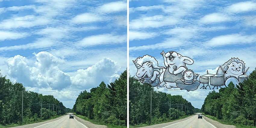Clouds Drawings by Monse Ascencio