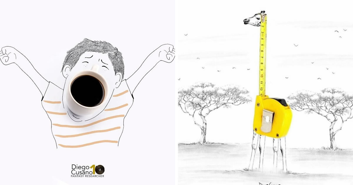 Artist Diego Cusano Transforms Everyday Objects into Creative Illustrations