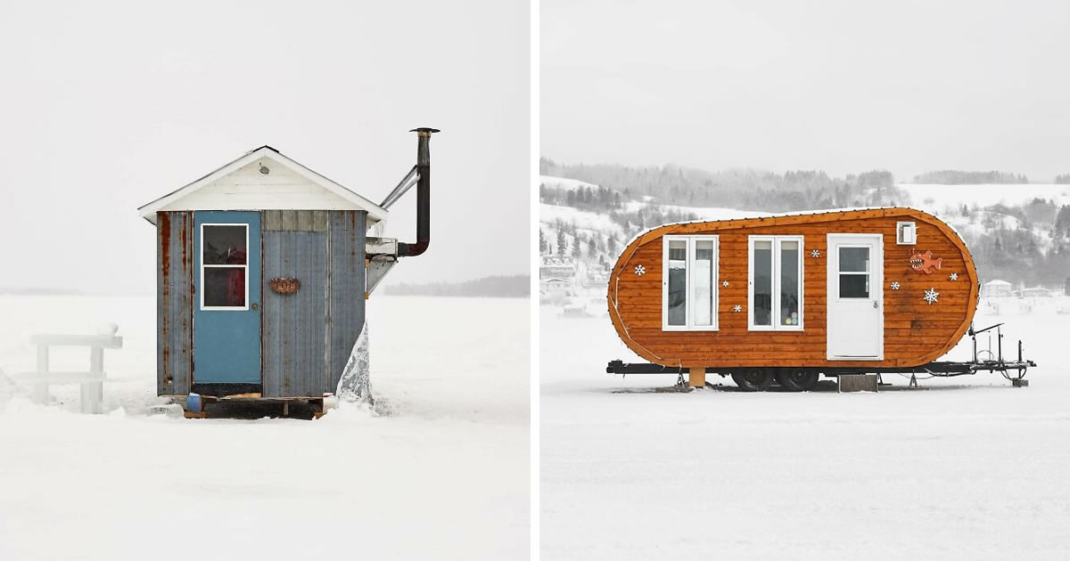 Photographer Richard Johnson Captures Incredible Ice-Hut Communities Of Canada