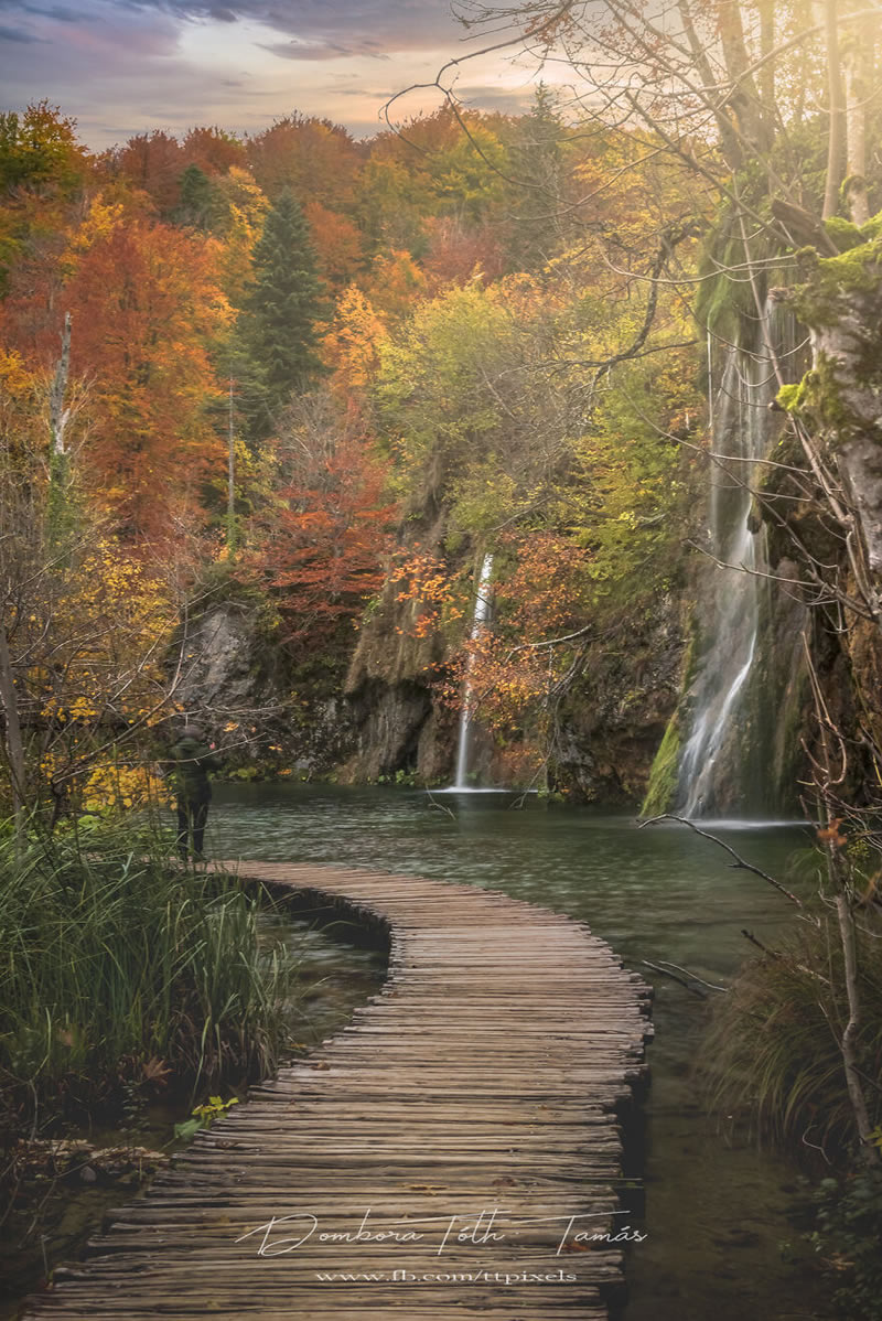 Colorful Waterfalls Of Plitvice Lakes In Croatia By Tamas Dombora