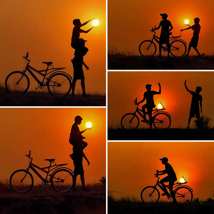 Silhouettes And Stories During Sunset By Aaditya Shrirang Bhat