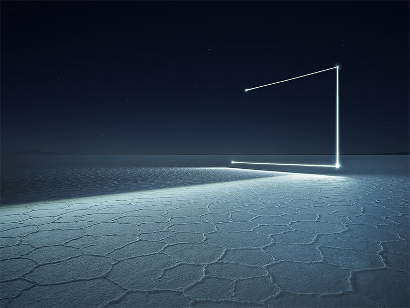 Landscape Photos By Attaching LED Lights To Drones By Reuben Wu
