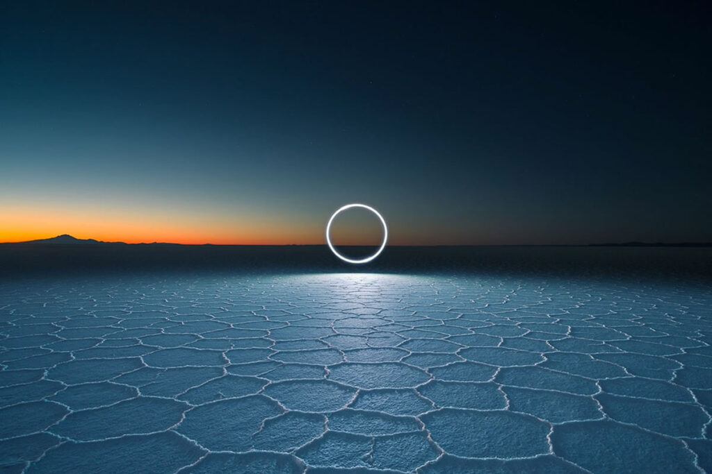 Landscape Photos By Attaching LED Lights To Drones By Reuben Wu