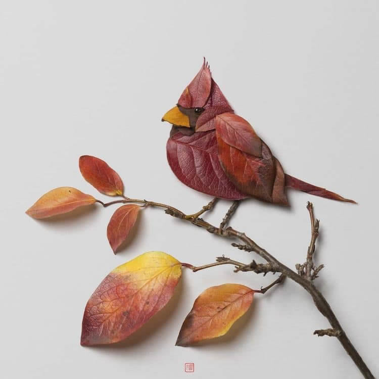 Portraits With Flowers And Leaves By Raku Inoue