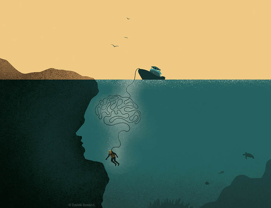 Thoughtful Illustrations By Davide Bonazzi