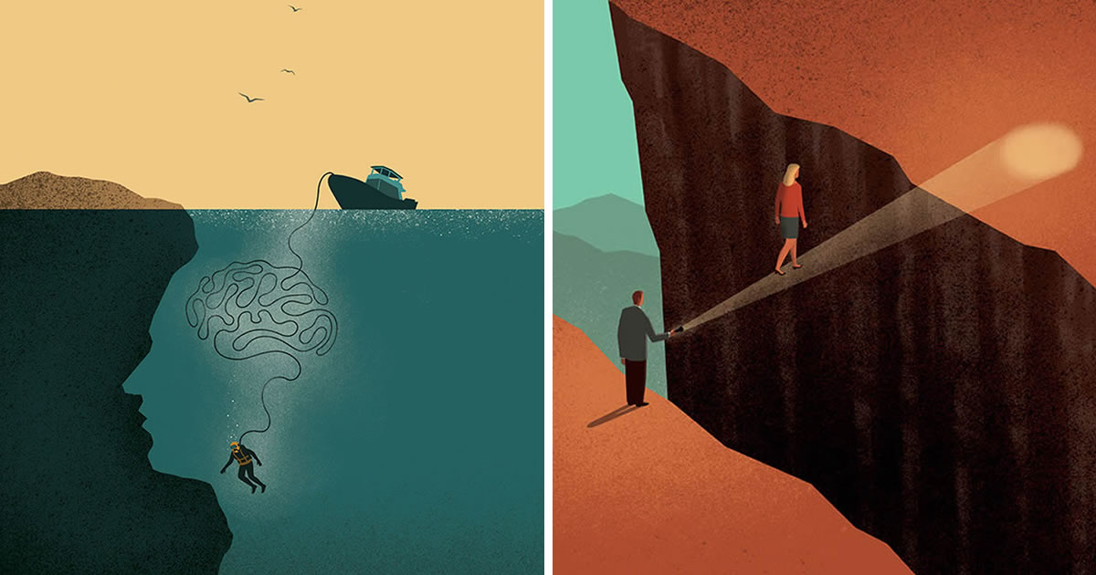 Italian Artist Davide Bonazzi Creates Thoughtful Illustrations With Underlying Messages