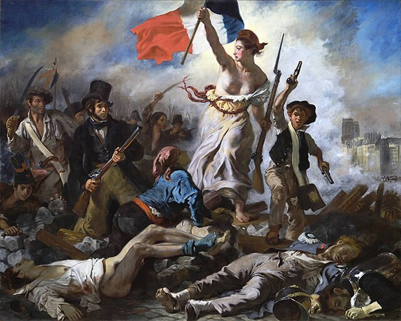 Liberty Leading the People by Eugène Delacroix - Famous Paintings In The World By Legendary Artists