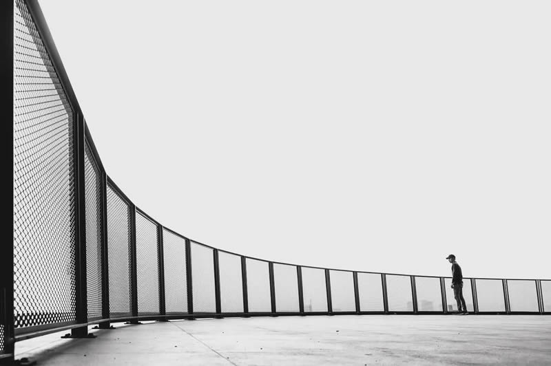 Light and Geometric Patterns in Black and White Street Photography by Nugroho Irianto